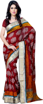 

JTInternational Printed Chanderi Handloom Art Silk Saree(Multicolor)