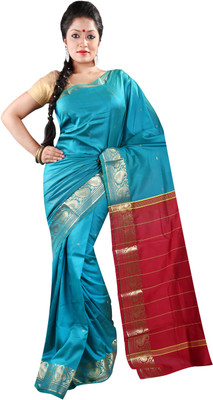 

Anushree Saree Self Design Fashion Chanderi Saree(Multicolor), Green