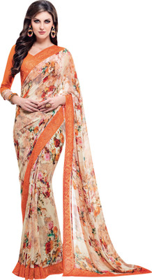 

Vishal Self Design Bollywood Georgette Saree(Orange)
