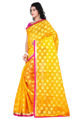 

Weavedeal Embellished Banarasi Brocade Saree(Green)