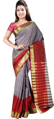 

Anushree Saree Self Design Fashion Chanderi Saree(Multicolor), Gray