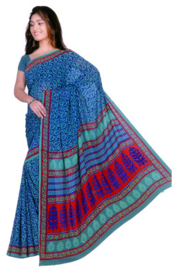 26% OFF on Mihika Floral Print Daily Wear Poly Crepe Saree(Blue) 26% OFF on Mihika Floral Print Daily Wear Poly Crepe Saree(Blue)