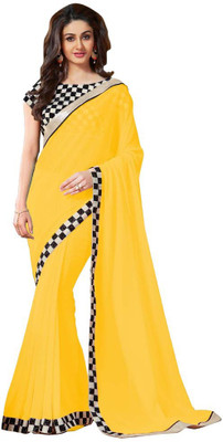

Stylezone Embroidered Fashion Chiffon Saree(Yellow)