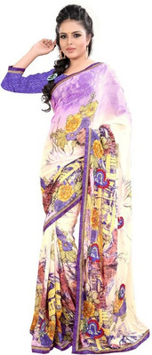 

Manthan Printed Daily Wear Georgette Saree(Multicolor), Multi