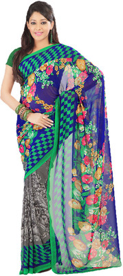 

Stylish Girls Printed Fashion Art Silk Saree(Multicolor), Multicolor134