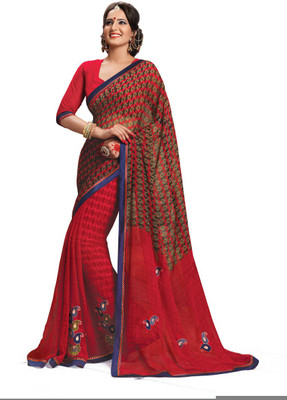

Ridham Sarees Embroidered Fashion Handloom Georgette Saree(Multicolor)