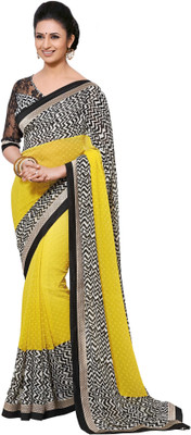 

Diva Fashion-Surat Printed Bollywood Handloom Georgette Saree(Multicolor), Yellow