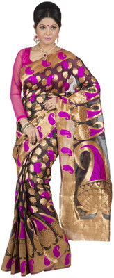 

Hawai Self Design Banarasi Georgette Saree(Gold)