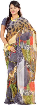 

Party Wear Dresses Printed Fashion Art Silk Saree(Multicolor), Multicolor377