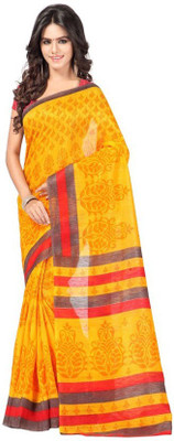 

Kintu Designs Pvt. Ltd. Printed Fashion Silk Saree(Yellow)