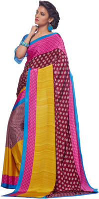 

Hi-Choice Printed Fashion Crepe Saree(Multicolor)