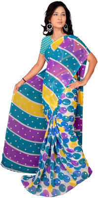 

Vardan Prints Printed Bollywood Georgette Saree(Blue)