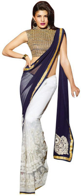 

Increadibleindianwear Self Design Fashion Chiffon Saree(White)