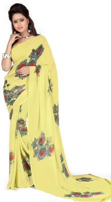 

Cenizas Printed Fashion Chiffon Saree(Multicolor), Yellow
