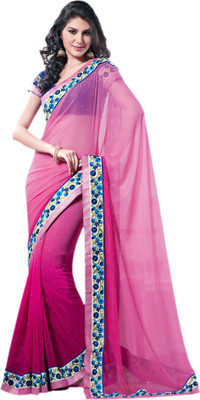 

Vishal Printed Fashion Georgette Saree(Pink)
