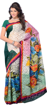 

JTInternational Printed Fashion Jacquard Saree(Multicolor)