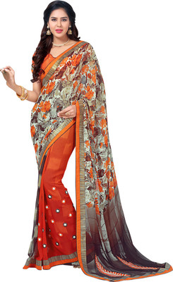 

Saara Embroidered Fashion Georgette Saree(Orange)