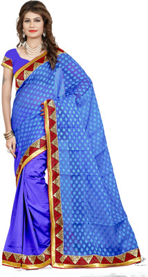 

Weavedeal Embellished Banarasi Art Silk Saree(Blue)