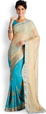 

Soch Embroidered Fashion Georgette Saree(Beige)