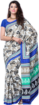 

JTInternational Geometric Print Fashion Art Silk Saree(Multicolor)