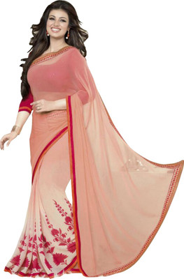 

Twinsbirds Floral Print Bollywood Georgette Saree(Multicolor)