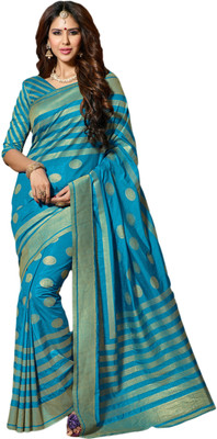 

M.S.Retail Printed Kanjivaram Silk Saree(Blue)