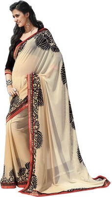 

Indian Wear Online Printed Fashion Pure Chiffon Saree(Multicolor)