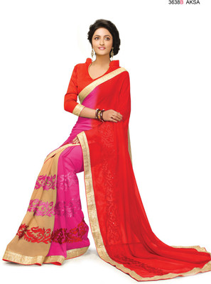 

Ridham Sarees Self Design Fashion Georgette Saree(Multicolor)
