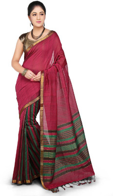 

Devi Handlooms Woven Mangalagiri Handloom Cotton Saree(Red)