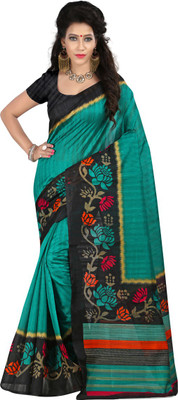 

Anushree Saree Printed Fashion Dupion Silk Saree(Multicolor)