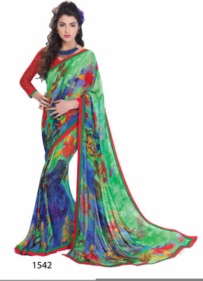 

Ridham Sarees Printed Fashion Handloom Georgette Saree(Multicolor)