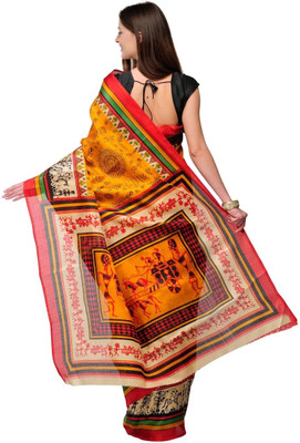 

Cenizas Printed Fashion Art Silk Saree(Multicolor), Yellow