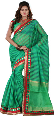 

Weavedeal Embellished Banarasi Brocade Saree(Green)