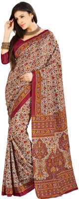 

Khushali Printed Fashion Crepe Saree(Beige, Maroon)