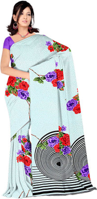

Khushali Self Design, Printed Fashion Georgette Saree(Multicolor, Purple)