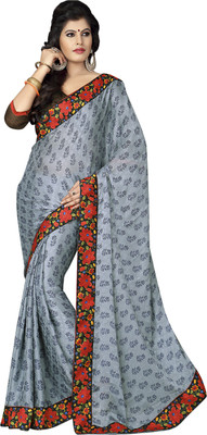 

Khushali Self Design, Printed Fashion Satin, Jacquard Saree(Grey, Brown), Brown;grey