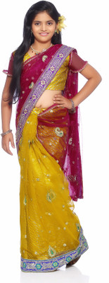 

Bhartiya Paridhan Self Design Fashion Net Saree(Multicolor