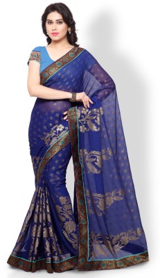 

Vishal Printed Fashion Chiffon Saree(Blue)