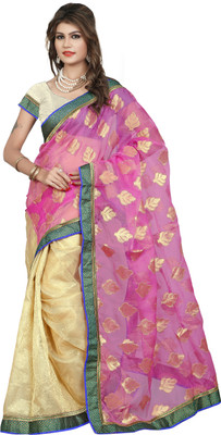 

Weavedeal Embellished Banarasi Art Silk Saree(Pink)