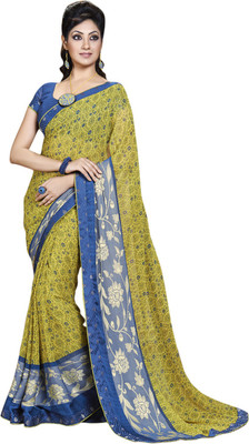 

Vishal Solid Fashion Georgette Saree(Green)
