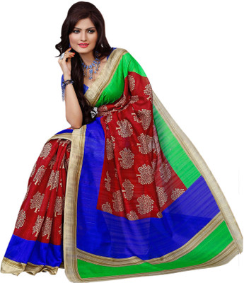

Jiya Self Design, Printed Fashion Art Silk Saree(Light Green, Red, Multicolor), Light green;multicolor;red