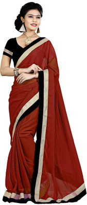 

Indian Wear Online Solid Fashion Chiffon Saree(Maroon)