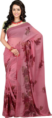 

Khushali Self Design, Printed Fashion Chiffon Saree(Purple, Pink), Pink;purple