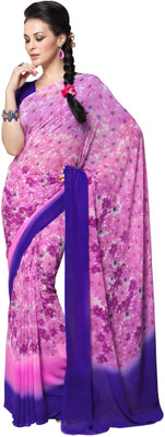 

Khoobee Self Design, Printed Fashion Georgette Saree(Pink, Multicolor), Multicolor;pink