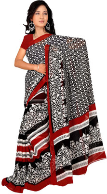 

Khushali Printed Fashion Georgette Saree(Multicolor), Black