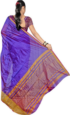 

Indian Wear Online Printed Fashion Art Silk Saree(Purple)