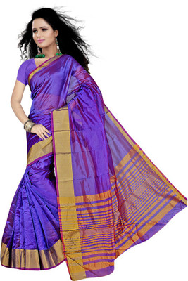 

Party Wear Dresses Printed Fashion Art Silk Saree(Purple)