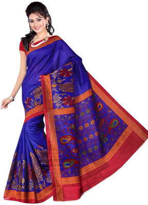 

Jiya Self Design, Printed Fashion Silk Saree(Blue, Red, Multicolor), Blue;multicolor;red