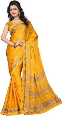 

Khushali Self Design, Printed Fashion Satin, Chiffon Saree(Yellow)