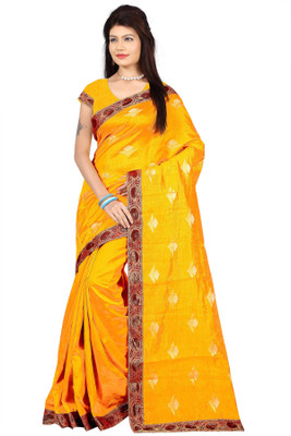 

Weavedeal Embellished Fashion Brocade Saree(Light Blue)